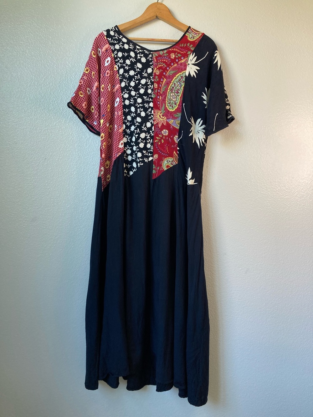 Vintage 90s Willow Ridge Patchwork Flowy Midi Maxi Dress floral Paisley sz 1X